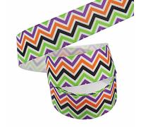 Satin Ribbon Halloween Grosgrain Ribbons 0.9Inch X 50Yards Happy Halloween Candy(C,50yard)