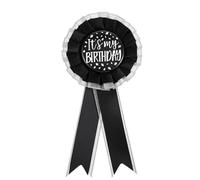 Satin Ribbon It's My Birthday Pin, Shiny Birthday Badge Pin, Reusable Satin Fabric Birthdays Button for All Ages Women Men Prizes Birth day Party Decoration Gift Celebration Accessory