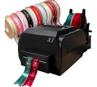 Satin Ribbon Label Printer for Floral Bouquets, Crafts, Bows, Parties, Weddings, High Speed 150MM/S, 200 DPI Resolution, Multilingual Support
