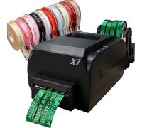 Satin Ribbon Label Printer for Floral Bouquets, Crafts, Bows, Parties, Weddings, High Speed 150MM/S, 200 DPI Resolution, Multilingual Support