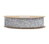 Satin Ribbon,Organza Ribbon, Metallic and Nylon Princess Glitter Ribbon Gold Silver for Floral Craft(D)