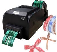 Satin Ribbon Printer Machine | Custom Text, Logo, Pattern Printing with 50+ Languages Support | Single-Stamping for Weddings, Parties, Double Row
