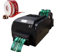 Satin Ribbon Printer Machine, Digital Stamping Printer for Packaging, 200DPI High Resolution, 150mm/s Fast Speed, Supports 50+ Languages, Double Row