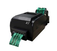 Satin Ribbon Printer Machine, Hot Foil Stamping Textile Label Printer for Gift Wrapping, Digital Thermal Printing Machine for Lanyard Fabric,Supports 50+ Languages,Width 12-20mm
