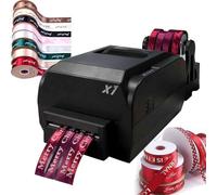 Satin Ribbon Printer Machine, Ribbon Printer, Digital Ribbon Printer With Ribbon Holder, For Wrapping,25-108mm/12-50mm/12-20mm Width,Speed 150mm/S