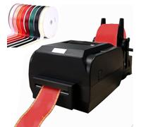 Satin Ribbon Printing Machine,1/2/4 Row Digital Ribbon Printer With Ribbon Holder,Stamping Printing Machine For Gift Wrapping, 150mm/S, Printing Resolution: 200 Dpi,Supports 50+ Languages ,108mm
