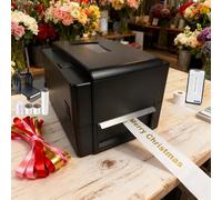 Satin Ribbon Printing Machine, Bluetooth Thermal Printer with APP/USB - 300 DPI for DIY Personalized Ribbon Wedding, Florist, Craft Ribbon (Satin Up to 2-11cm Width Adjustable)