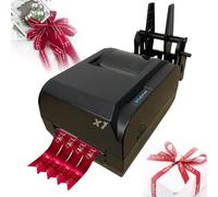 Satin Ribbon Printing Machine, Digital Ribbon Printer, Digital Ribbon Printer with Ribbon Holder, Automatic Digital Thermal Ribbon Hot Foil Stamping Machine, Speed 150mm/S,Supports 50+ Languages(Four