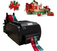 Satin Ribbon Printing Machine Digital Ribbon Printer, Label Printer Foil Stamping Printing Machine for Gi-ft Wrapping, Supports 50+ Languages for Christmas Party DoubleRow