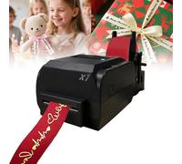 Satin Ribbon Printing Machine Digital Ribbon Printer, Label Printer Foil Stamping Printing Machine for Gi-ft Wrapping, Supports 50+ Languages for Christmas Party SingleRow