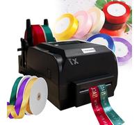 Satin Ribbon Printing Machine, Digital Ribbon Printer with Holder, 150mm/S Speed, Supports 50+ Languages, Ideal for Custom Stamping and Printing Projects