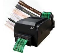 Satin Ribbon Printing Machine with Holder, 200 Dpi Digital Ribbon Printer Thermal Label Printer Foil Stamping Machine, 150mm/s, Supports 50+ Languages for DIY Decorative Ribbon