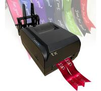 Satin Ribbon Printing Machine with Holder, Satin Ribbon Label Printer Machine, Stamping Printing Machine for Packaging, 150mm/s,Supports 50+ Languages, DIY Decorative Ribbon(Double row)