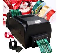 Satin Ribbon Thermal Transfer Printer - Industrial 4 Row Machine with Ribbon Holder for Impact & Dot Printer Ribbons, Labels, and Labelling Equipment