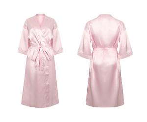 Satin Robe Dressing Gown with Pockets Womens Ladies Nightwear Smooth Silk Feel