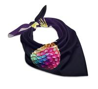 Satin Scarf for Women 18 Inch Bandana Lightweight Silk Headscarf Square Colorful Pineapple Neck Scarves Hair Wrap for Sleeping Fashion Bag Purse Scarf for Handbags Accessory All Seasons