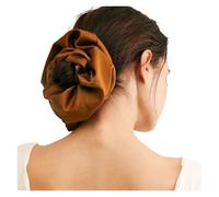Satin Scarf Oversized Scrunchies Big Rubber Hair Ties Elastic Girs Ponytail Holder Smooth Satin Scrunchie Women Hair Accessories for hair(Coffee)
