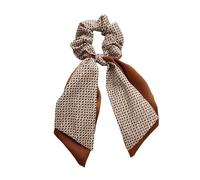 Satin Scarf Stain Pirnted Floral Elastic Ribbon Scrunchies For Women Pontail Hair Rope Streamers Sweet Easltic Hair Ribbon for hair(JXH430B)
