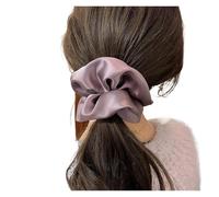 Satin scarf Woman Big Elegant Silk Elastics Hair Band Solid Color Scrunchies Hair Ties Ladies Ponytail Hold Hair Accessories(Style 6)