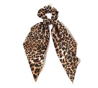 Satin Scarf Women Scrunchies Leopard Print Long Ribbon Bows Hair Bands Ties Elastic Ponytail Holder Ties Hair Rubber Bands Hair Accessories for hair(2)