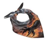 Satin Scarves for Women 25 Inch Large Square Scarf Lightweight Head Wrap Dragon Bandana Elegant Silk Feeling Hair Neck Scarf for Sleeping Handbag Costume Accessory Gift