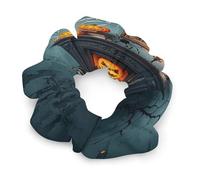 Satin Scrunchies, Abandoned House Print Ponytail Scrunchies Durable Hair Bands Elastic Hair Bands with Fashionable Hair Ties for Women