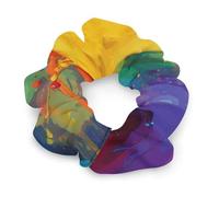 Satin Scrunchies, Colorful Paint Splatter Art Print Ponytail Scrunchies Durable Hair Bands Elastic Hair Bands with Fashionable Hair Ties for Women