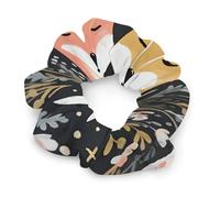 Satin Scrunchies, Love Cartoon Fox Print Ponytail Scrunchies Durable Hair Bands Elastic Hair Bands with Fashionable Hair Ties for Women