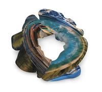 Satin Scrunchies, Moraine Lake Canoes Print Ponytail Scrunchies Durable Hair Bands Elastic Hair Bands with Fashionable Hair Ties for Women