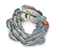 Satin Scrunchies, Snowman Giving Gifts Print Ponytail Scrunchies Durable Hair Bands Elastic Hair Bands with Fashionable Hair Ties for Women