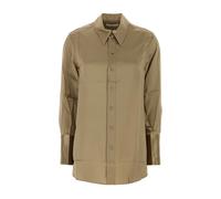 Satin Shirt - female - CO - Shirts - Brown - M - Blouses & Shirts M