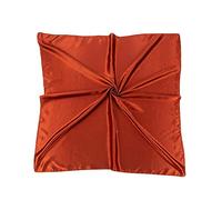 Satin Silk Large 90cm X 90cm Square Plain Nautical Head Neck Scarfs Wrap (Burnt Orange)