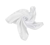 Satin Silk Large 90cm X 90cm Square Plain Nautical Head Neck Scarfs Wrap (White)