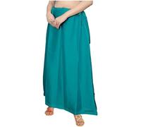 Satin Silk Saree Petticoat Solid Inskirt Underskirt Skirt Indian Sari Inner wear (UK, Alpha, One Size, Regular, Regular, Cool Mint)