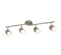 Seoul 4-Light Bathroom Bar Ceiling Spot Light in Satin Silver silver-coloured