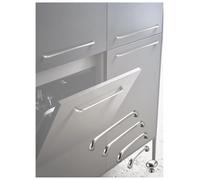 Satin Silver Cabinet Handles, Zinc Alloy Bow Pull Handles and Matching Knob, Brushed Pulls for Cabinet Doors, Drawers, Wardrobes and Kitchen Cupboards(7pack,110mm)