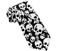 Satin Skull Neckties Accessory for Halloween Fancy Dress