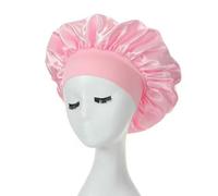 Satin Sleep Cap - Silky Soft Bonnet Hat Against Frizz, Split Ends & Hair Breakage - Elastic Band, Breathable, Ideal for Curls, Long Hair & Night Care (Pink)