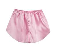 Satin Sleeping Shorts for Women's Pajama Bottoms Soft Lounge Casual Solid Pants for Sleep Gym Running (Pink), One Size