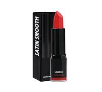 Satin Smooth Lipstick - Brave Red (Red/Maroon), 4.2g | Longwear Creamy Lipstick with Moisturizing Formula & 100% Color Payoff