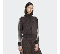 adidas Snake Print Satin Jersey Womens Shirt Beige Brown Sizes 2XS-2XL New