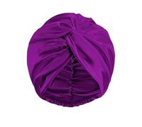 Satin Solid Sleeping Hat, Double Layered Night Sleep Cap For Women, Waterproof Shower Hat, Sleeping Hair Bonnets Cap