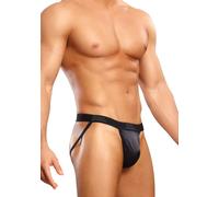 Satin Spandex Jock - Black - Small/Medium