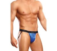 Satin Spandex Jock - Blue - Small/Medium