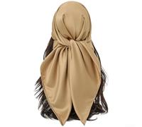 Satin Square Scarf for Women, 90x90cm Solid Color Head Wrap