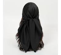 Satin Square Scarf for Women, 90x90cm Solid Color Head Wrap