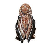 Satin Square Scarf Women Elegant Silk Neckerchief Shawl Wraps Headband Handle Hair Accessories Bandana for Daily Wear, Parties or Decoration(MS06JSC020-05)