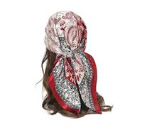 Satin Square Scarf Women Elegant Silk Neckerchief Shawl Wraps Headband Handle Hair Accessories Bandana for Daily Wear, Parties or Decoration(XTD06JSC027-01)