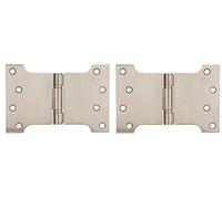 Satin Stainless Steel Button Tipped Parliament Hinges 4 x 4 x 6"