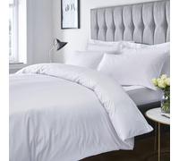 Satin Stripe 300 TC Premium Duvet Cover White Single